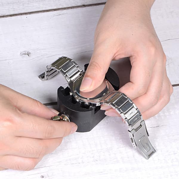 Kame S Home Watch Back Case Cover Remover Holder Tool Justerbar 36mm PE Sort