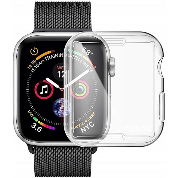 46MM TPU-etui beregnet til iWatch Series 10 (46 MM), Transparent etui-cover kompatibelt med Apple Watch S10 (46 MM), Ultratyndt, Høj følsomhed (1 stk)