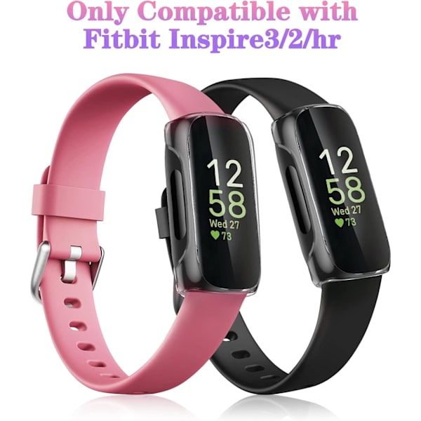 3-pack - fodral kompatibelt med Fitbit Inspire 3 / Inspire 2 / Inspire