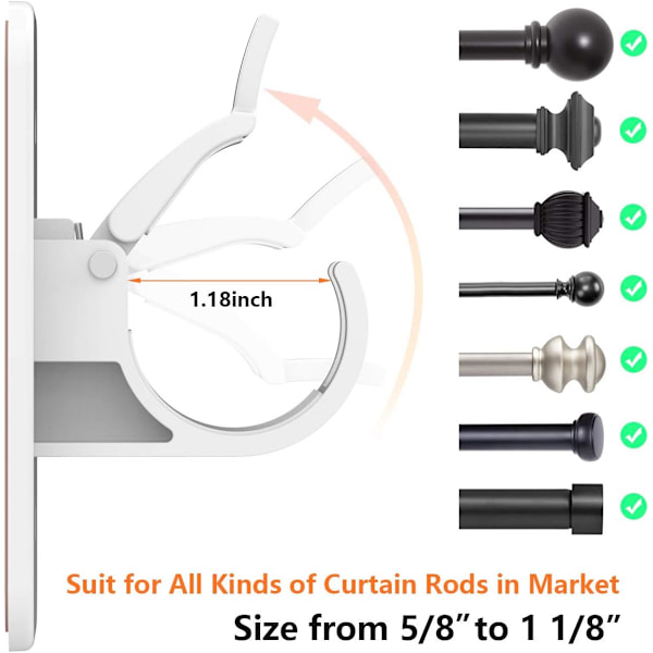 Selvklebende gardinstangbrakett (1 pakke)
