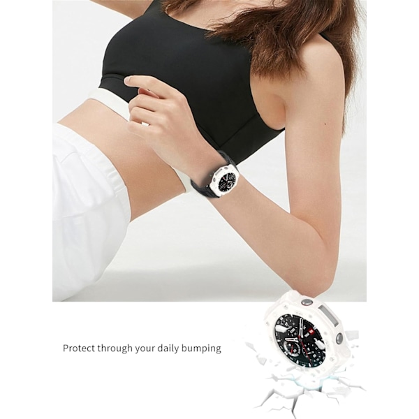 Skal för Amazfit T-Rex 3, TPU Skyddsskal, Lätt att Installera, Fallsäkert, Reptåligt, Skyddsskal för Amazfit T-Rex 3 Smartwatch (Vit) Vit