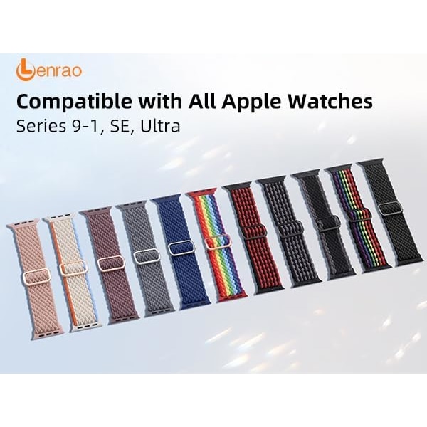 Flettet nylonrem til Apple Watch