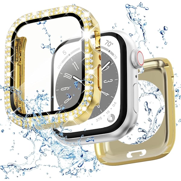 2 i 1 Bling vattentätt fodral för iWatch Series 6