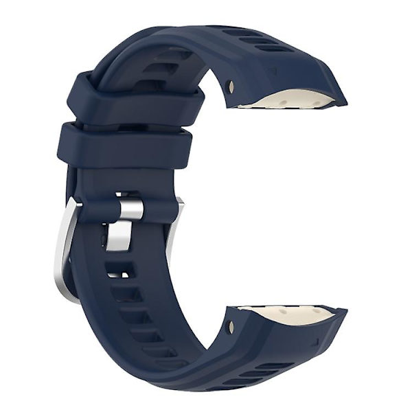Til Garmin Instinct 2s Silikone Rustfrit Stål Spænde Urrem FGU Navy Blue