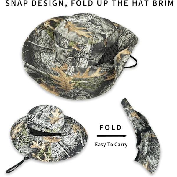 Fiskehat til mænd - UPF 50+ Camo Boonie Hat