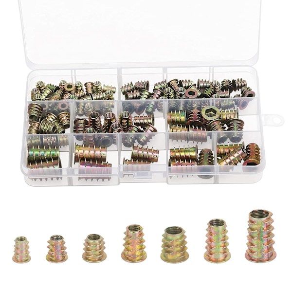 Insatsmuttrar med gänga 100 st M4-M10 Kit