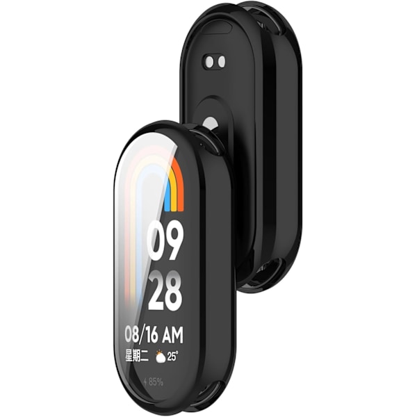 Udskiftnings Smartwatch Beskyttelsesetui Kompatibelt med Xiaomi Band 9/Band 9 NFC TPU Fuld Dækning Skal Anti Drop Ur Tilbehør (Sort) Sort