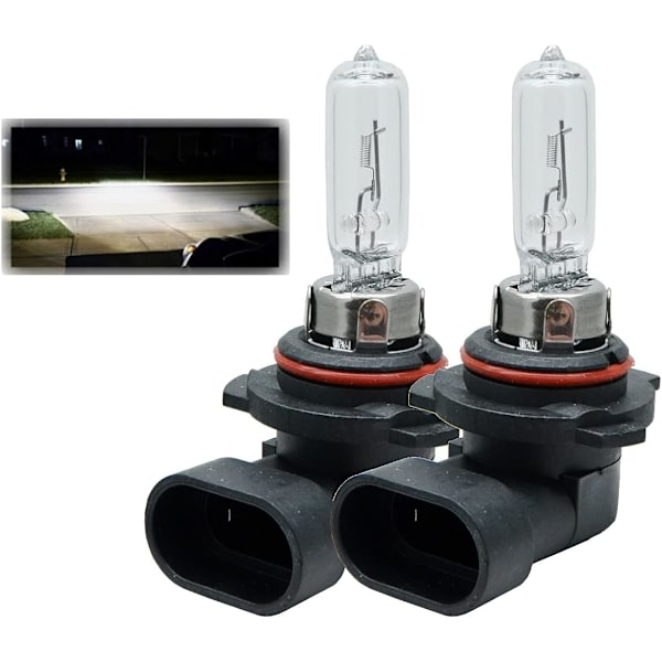 Super Bright 12V 55W 9012 Halogenlamper for frontlykter (2 stk.)