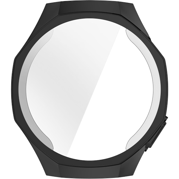 Huawei GT5 Pro 46mm Etui med Skærmbeskytter, TPU Fleksibel Stødsikker Ridsefast Cover Etui til Huawei Watch GT 5 Pro 46mm (Sort) Sort