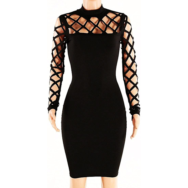 Kvinders Udhulede Kjole Bandage Clubwear Langærmede Bodycon Kjoler