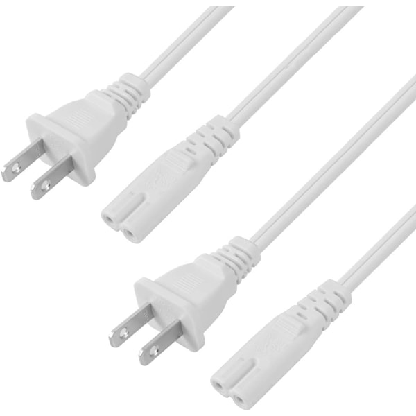 2-pak Ul-listet Spt2 18Awg 2-bens Figur-8 Ikke-polariseret
