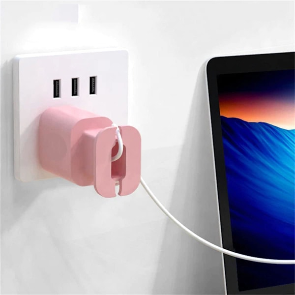 2 i 1 silikon laderbeskyttelse, kompatibel med iPhone