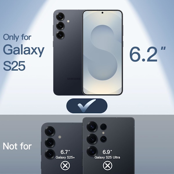 Ultra Tyndt Cover til Galaxy S25 5G, Fuld Beskyttelse af Kameralinse, Letvægts Mat Finish PP Hårdt Minimalistisk Cover (Sort) Sort