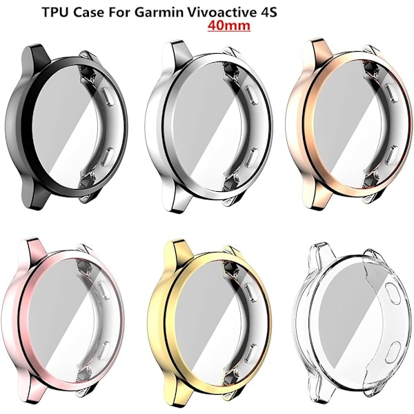 Skyddsfodral för 4S 40mm Mjuk TPU Tunt Skyddande Skal Smartwatch Tillbehör Svart