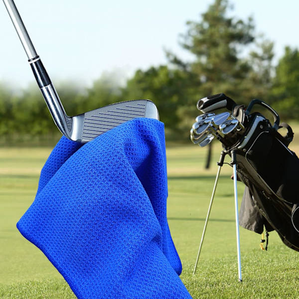 Våffelgolfhanddukar för golfväskor med klämma - Mikrofiberrengöringshandduk