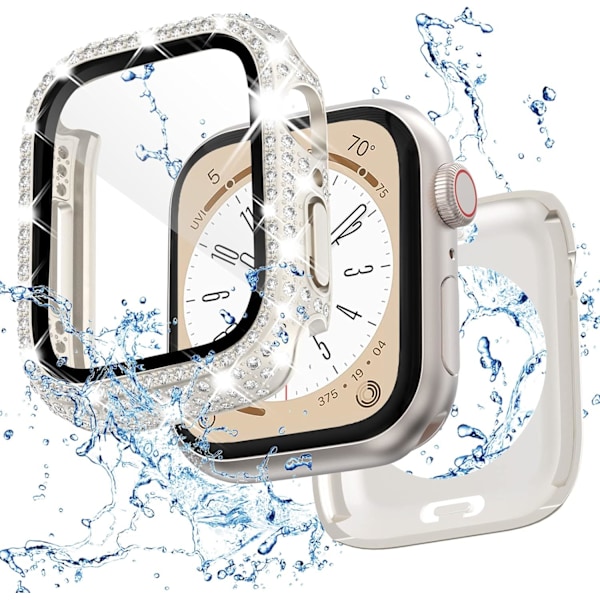 2 i 1 Bling vattentätt fodral för iWatch Series 6