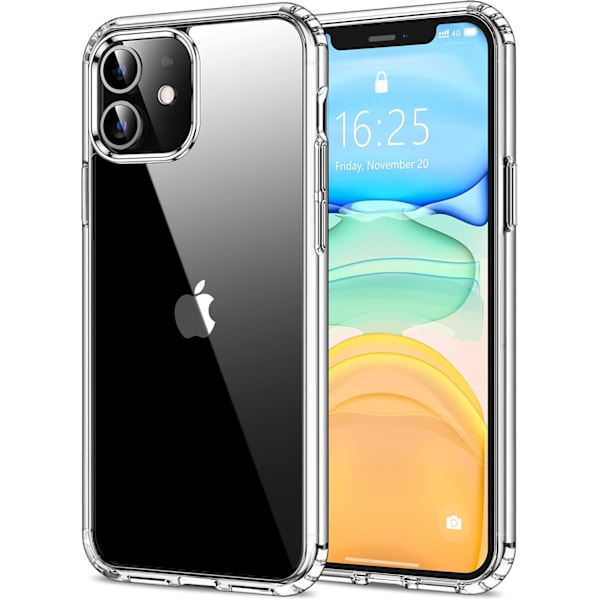 Skal för iPhone 11 6.1-Ih, Gulnar Inte, Fallskydd, Anti-Repor Transparent Hårt Baksidesskal - Kristallklart  Klart   för iPhone 11