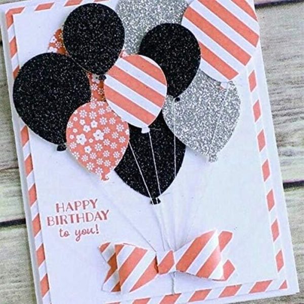 6 st metallstansar för ballonger för scrapbooking och korttillverkning