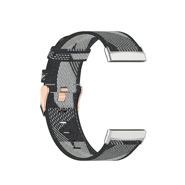 For Fitbit Sense Nylon Weave Canvas Watch Band XER Grey