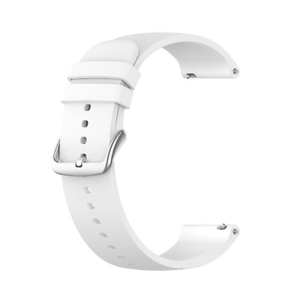 För Garmin Forerunner 645 Music 20mm enfärgat silikonarmband BPK White