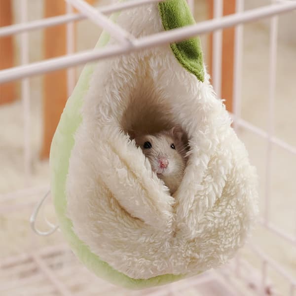 Hamsterpose seng, sukkerflyger gjemmested og liten dyrehengekøye, vintervarm liten kjæledyrseng kos