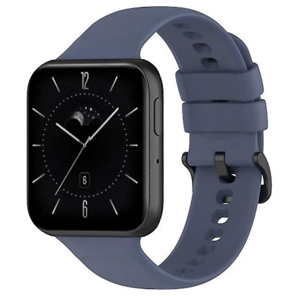 Til Oppo Watch 3 Solid Color Blød Silikone Urrem LHQ Blue Grey