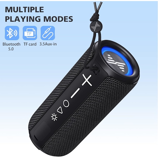 Bluetooth-högtalare, bärbar trådlös högtalare, vattentät