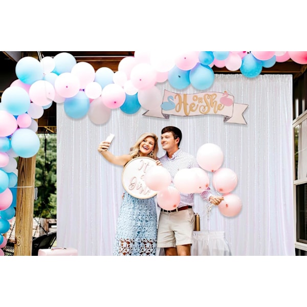 7ft x 7ft Vit Iridescent Sequin Bakgrundsgardin Glitter Fotobås Bakgrund