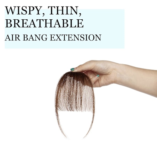 Clip In Bangs Människohår Extensions Real Clip On Front Fringe