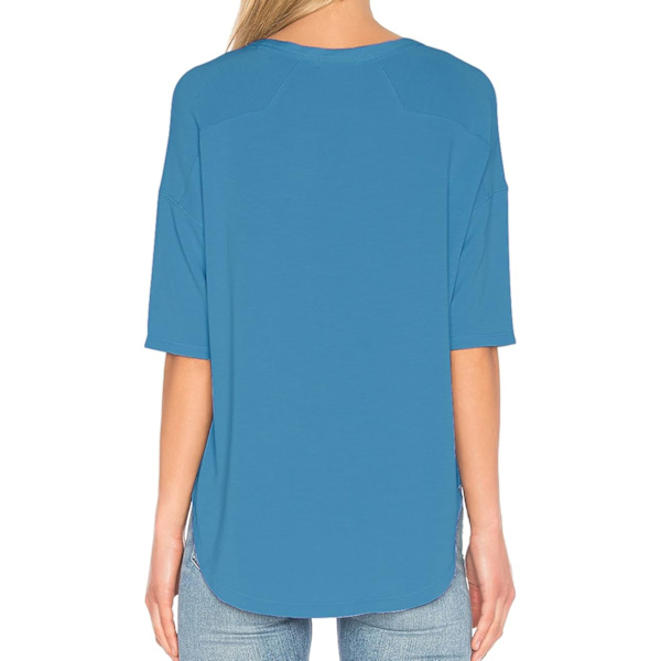 Womens 3/4 Sleeve Cotton T-Shirts Crew Neck Casual Top C4722