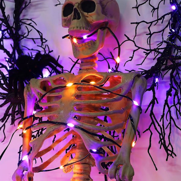 Extra långa 328FT Halloween-lampor, 1000 LED utomhus ljusslingor, gröna PVC koppartråds julbelysning, plug in 8 lägen & vattentät för