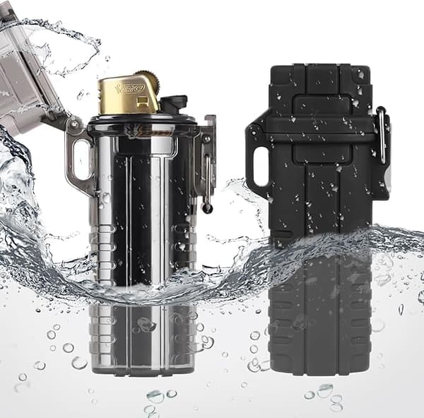 SOMGEM EDC Vandtæt Lighter Etui, 2 Pak Etui til BIC Regular Lighter Sleeve Model J6 Udendørs Overlevelse Multi-Purpose Forseglet Lighter