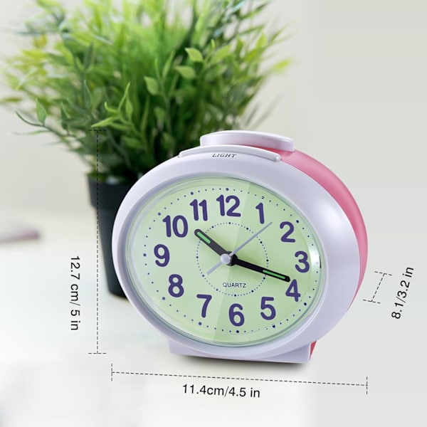 Analog Talking Alarm Clock - Talar tydligt tid och datum - Lätt att använda med stora siffror på en luminescerande bakgrund för demens,