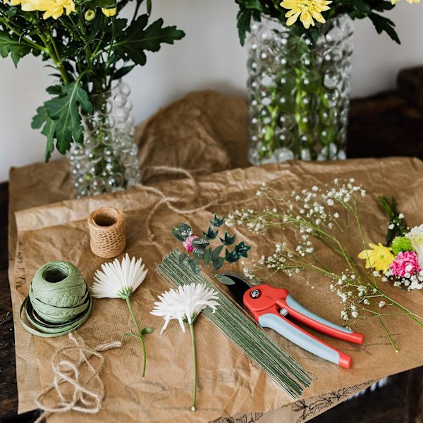 200 st gröna floristtrådstammar - hantverks- och blomtillbehör