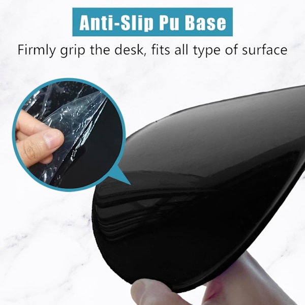 Ergonomisk musmatta med handledsstöd, skrivbordsunderlägg handledsstöd Desin och halkfri PU-bas, datormusmattor för smärtlindring, kontor och 12