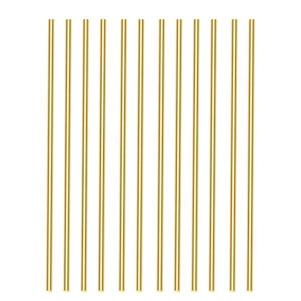 Mässingstänger - 12 st 1/8” x 12” Massiva runda mässingstänger