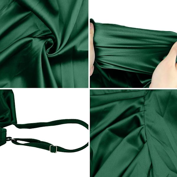 Afslappet kjole - Ruched Bodycon, Spaghettistropper, Sideslids