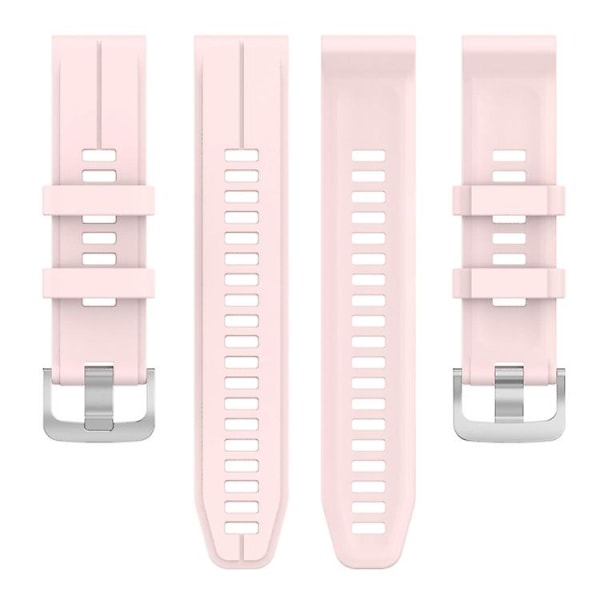For Garmin Instinct 2 22mm Solid Color Silicone Watch Band RDS Pink