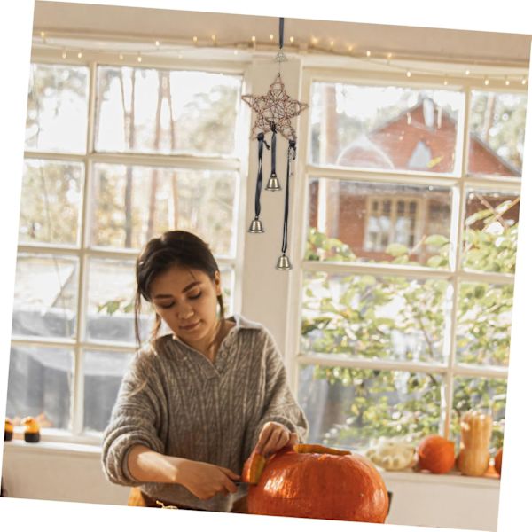 4 st klockprydnader heminredning väggmonterad klocka naturlig heminredning klädsel trim vinranka krans Halloween häxaklockor hem klocka