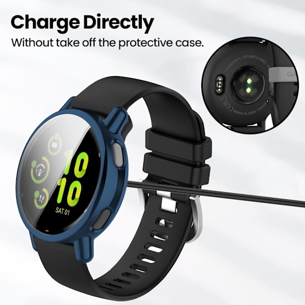 Skärmskyddsfodral Kompatibelt för Garmin vivoactive 5, Mjukt Flexibelt TPU Stötsäkert Fodral Skyddande Skal Stötfångarskydd för vivoactive 5 Smartwa