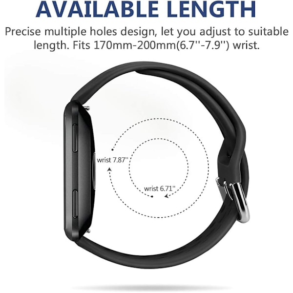 Blød silikonesportsrem til Fitbit Versa-serien - ventilerende armbånd