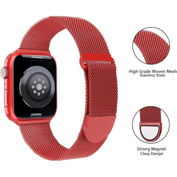 Metallband kompatibelt med Apple Watch -band 40 mm 38 mm 41 mm 45 mm 44 mm