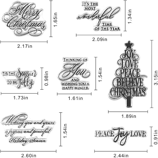 God Jul Velsignelse Ord Klart Stempel - DIY Scrapbooking Gummistempel