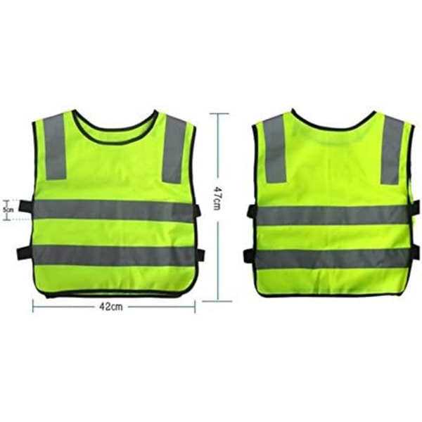 Høj synlighed børns sikkerhedsvest, børnevest vest grå reflekterende