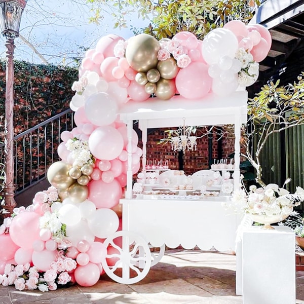 Pink Balloner 105 Stk. Macaron Pink Balloner Garland