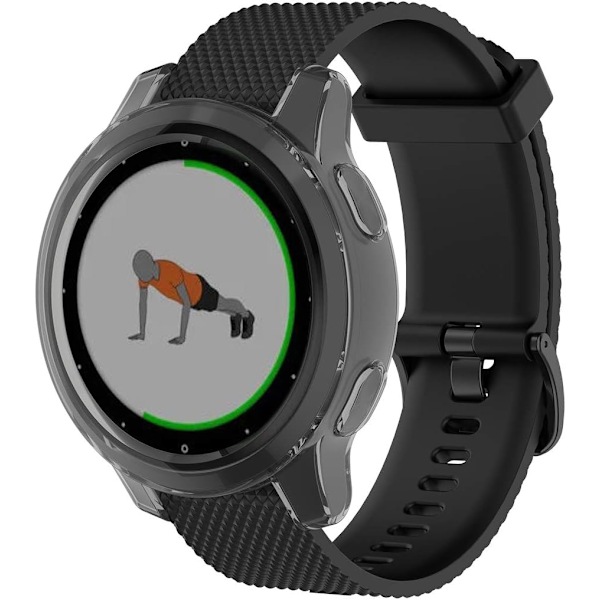 för Garmin Vivoactive 4S TPU Transparent Skyddsfodral, Smartwatch Skyddsfodral för Garmin Vivoactive 4S / Active S, Mjukt och Tåligt