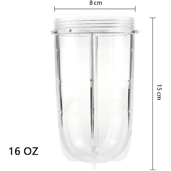 2 st ersättningskoppar för Magic Bullet - 16OZ blenderkoppar