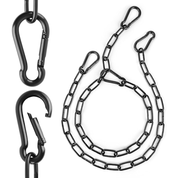 2-pack grindkedjelås grindlänkar för utomhusstaket - hängande kedja med karbinhakar kedjelänksgrindlås multifunktionell rostfritt stål metall