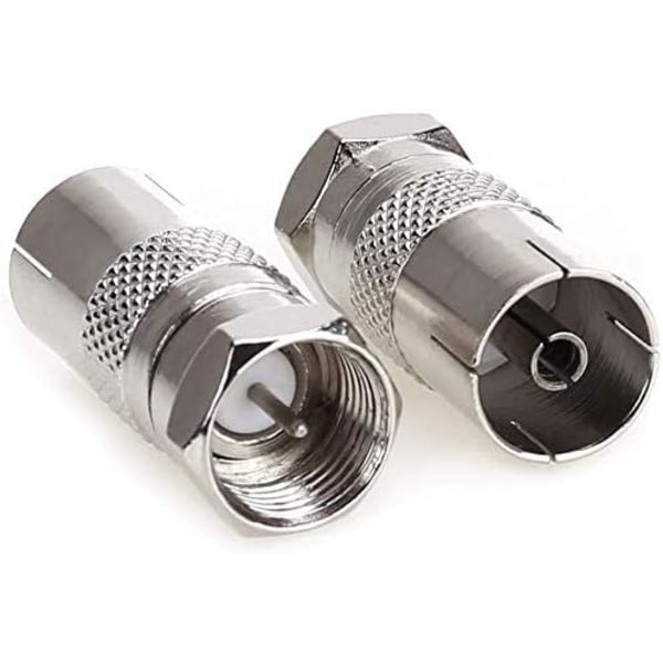 2-pak TV T/F-type tilkoblingsuttak til RF-koaksialantenneadapter