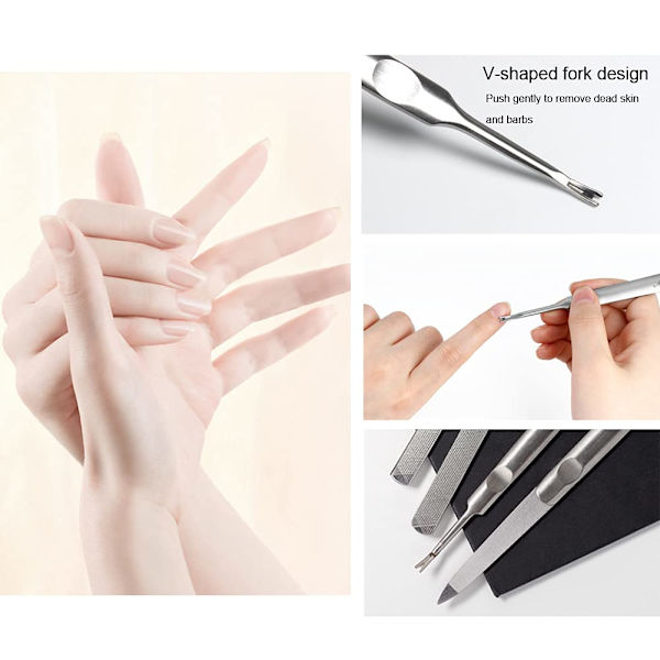 Nagelbandstrimmer i rostfritt stål Pusher Remover Sax Remover